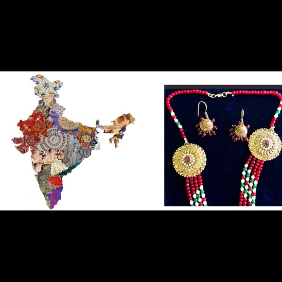 14k Gold Plated Necklace & Earrings Set - Picture 2 of 9